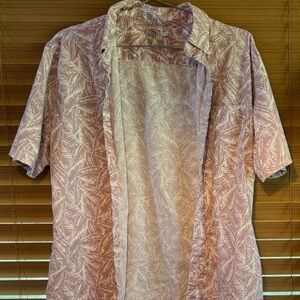 Men’s Faherty Mauve Tropical Leaf Shirt